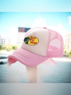 Bass Pro Shops Pink Trucker Hat SnapBack Trendy Streetwear
